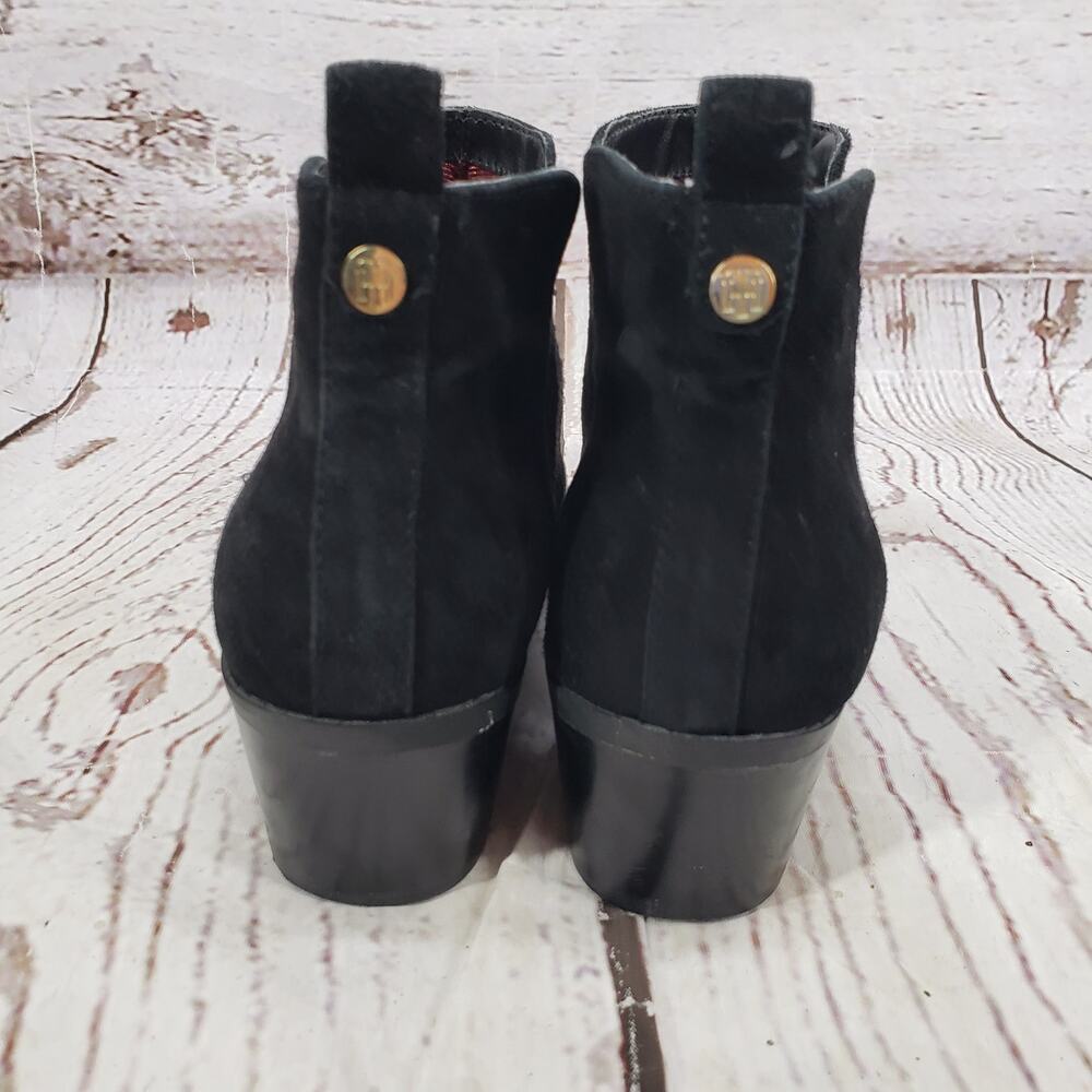Tommy Hilfiger Women's Black Faux Suede Leather Ankle Boots Size 8.5M - Picture 12 of 12